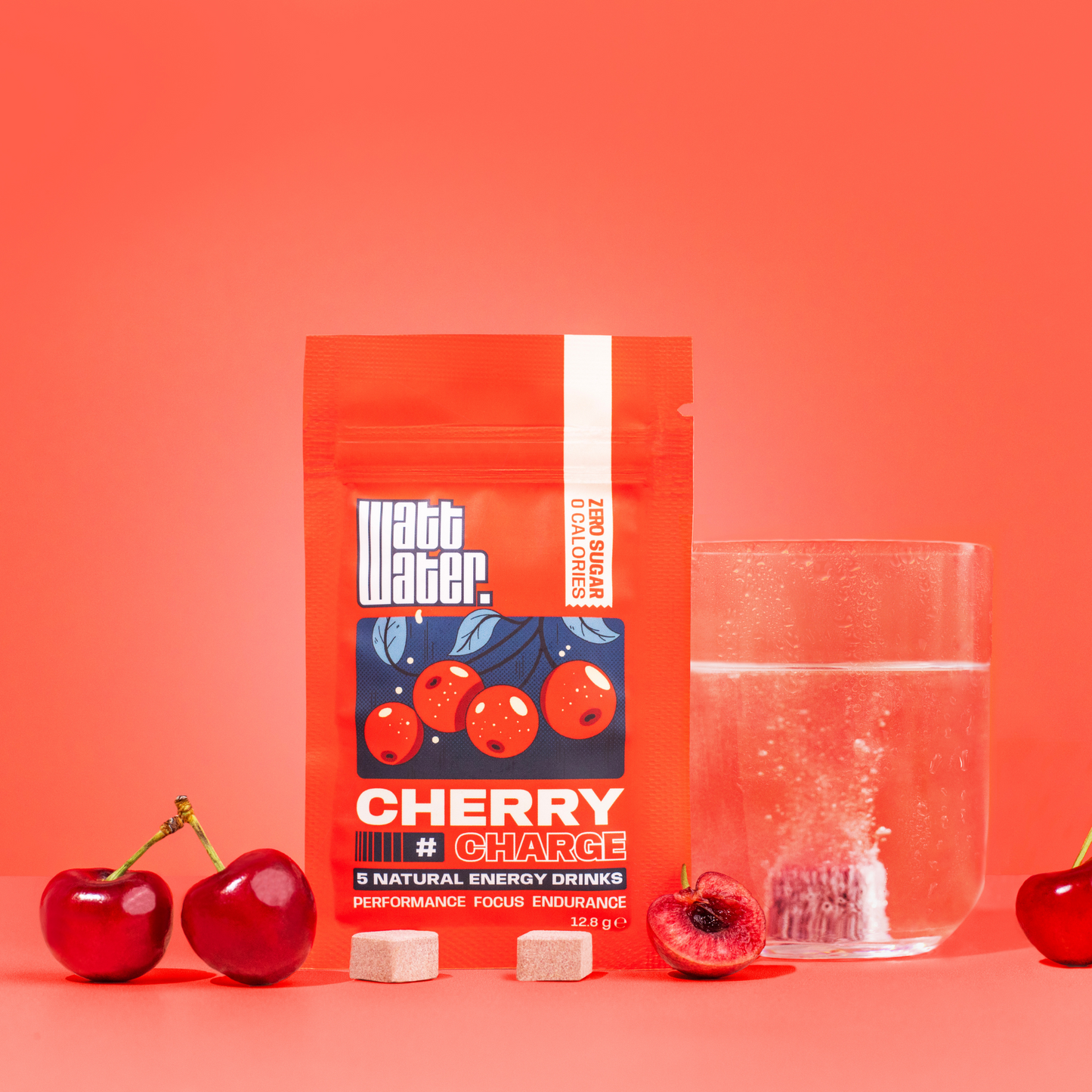 Bebida energética Cherry Charge - 90 porciones